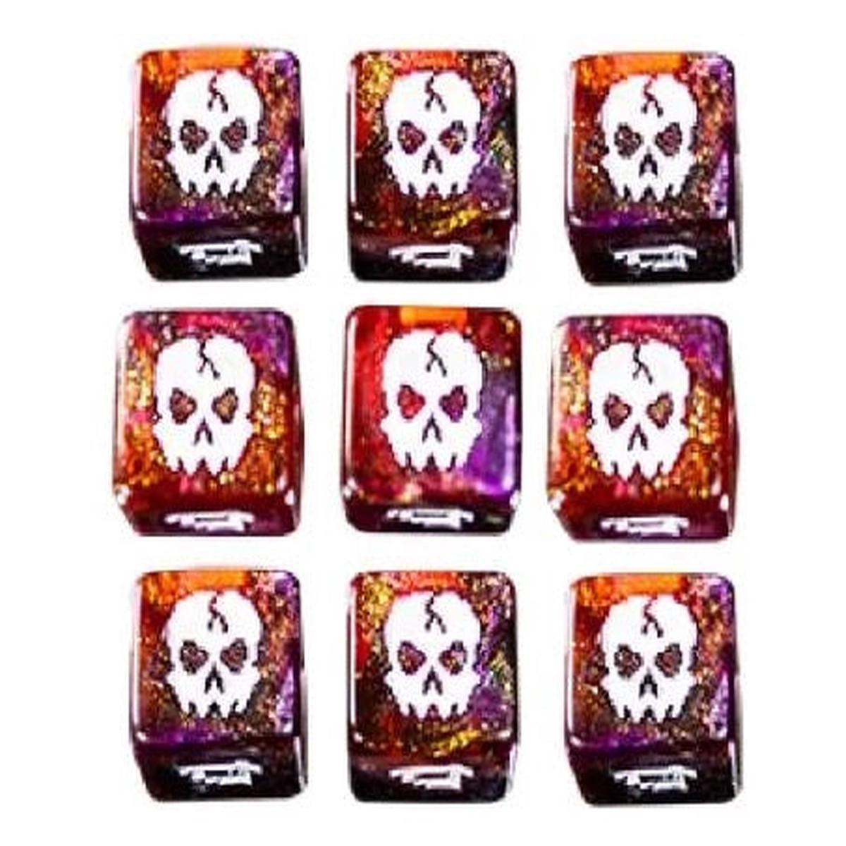1UP Dice 9d6 Set: Cackling Skull - 9d6 Cackling Skull