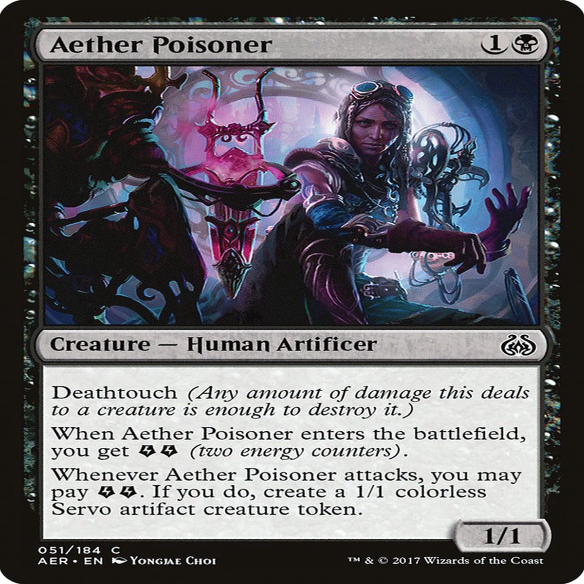 Aether Poisoner [Aether Revolt] - Near Mint/Excellent Foil