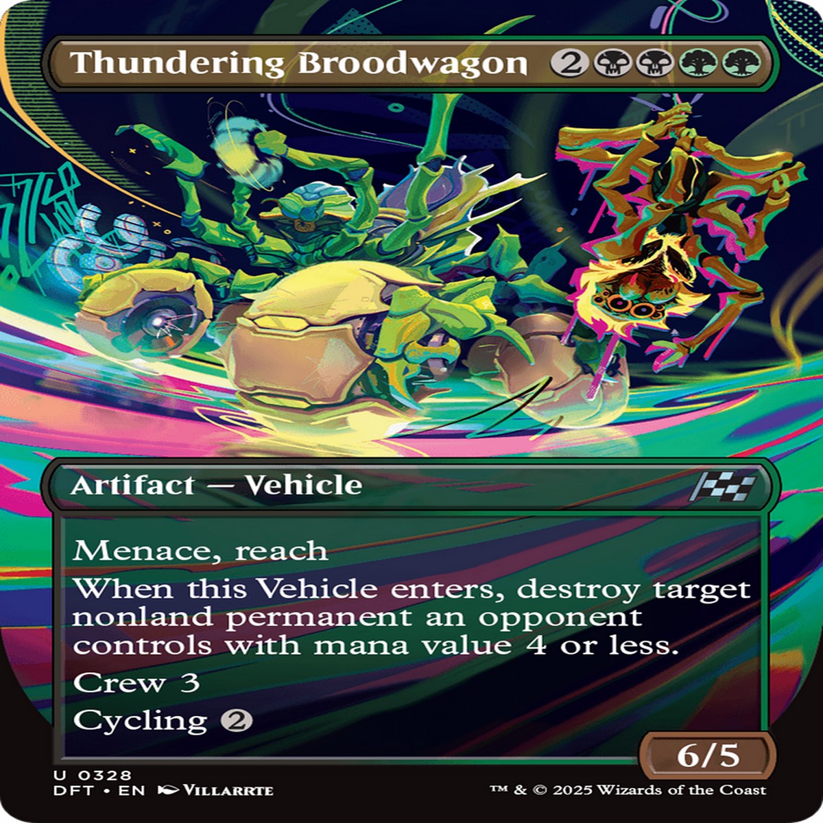 Thundering Broodwagon (Borderless) [Aetherdrift] - Near Mint