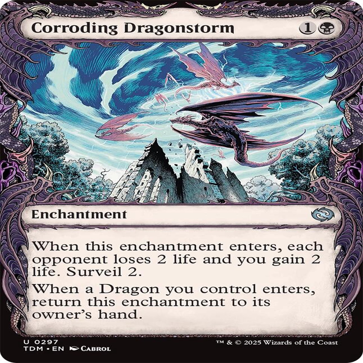 Corroding Dragonstorm (Showcase) [TDM - 297] - Near Mint | English | Foil