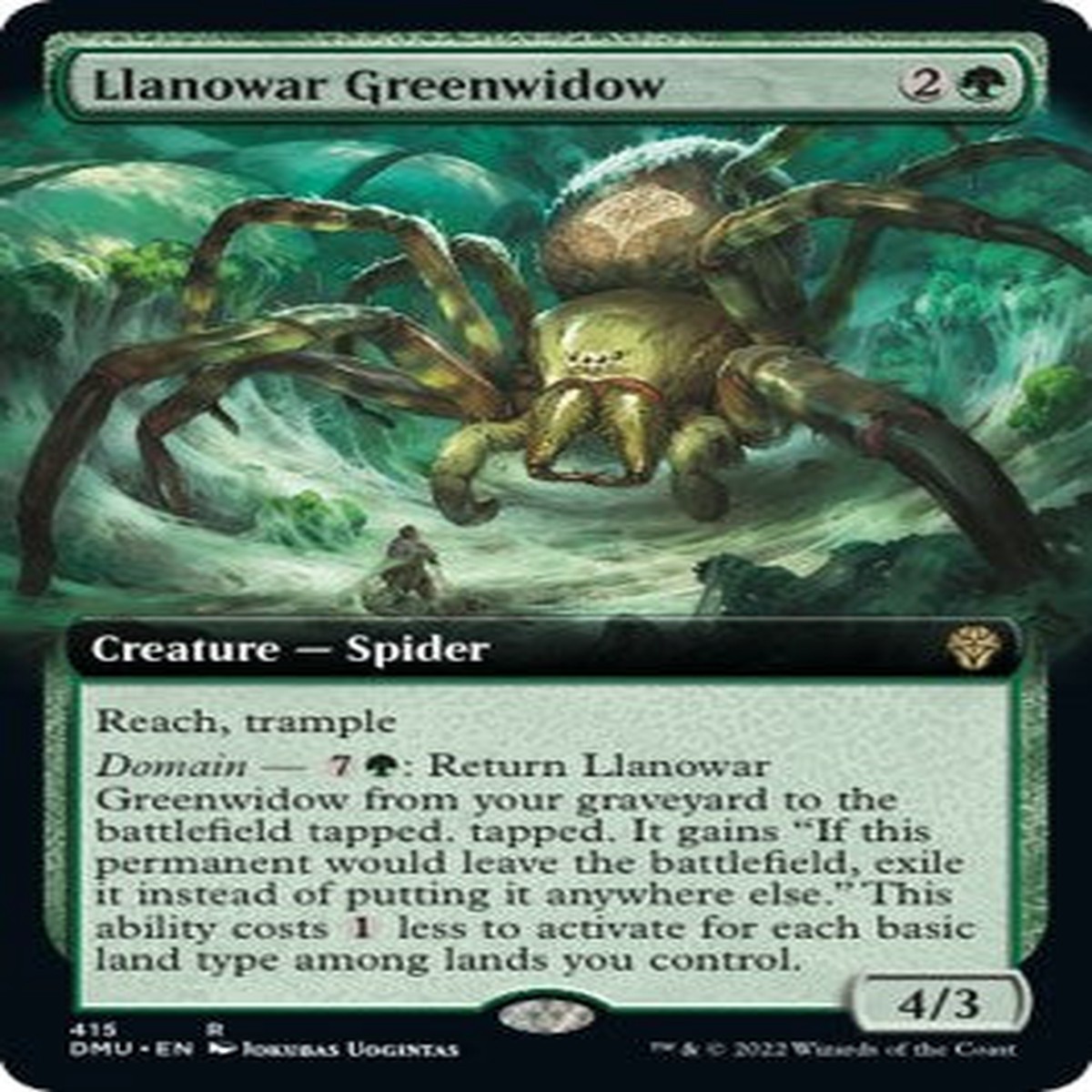 Llanowar Greenwidow (Extended Art) [DMU - 415] - Lightly Played | English | Foil