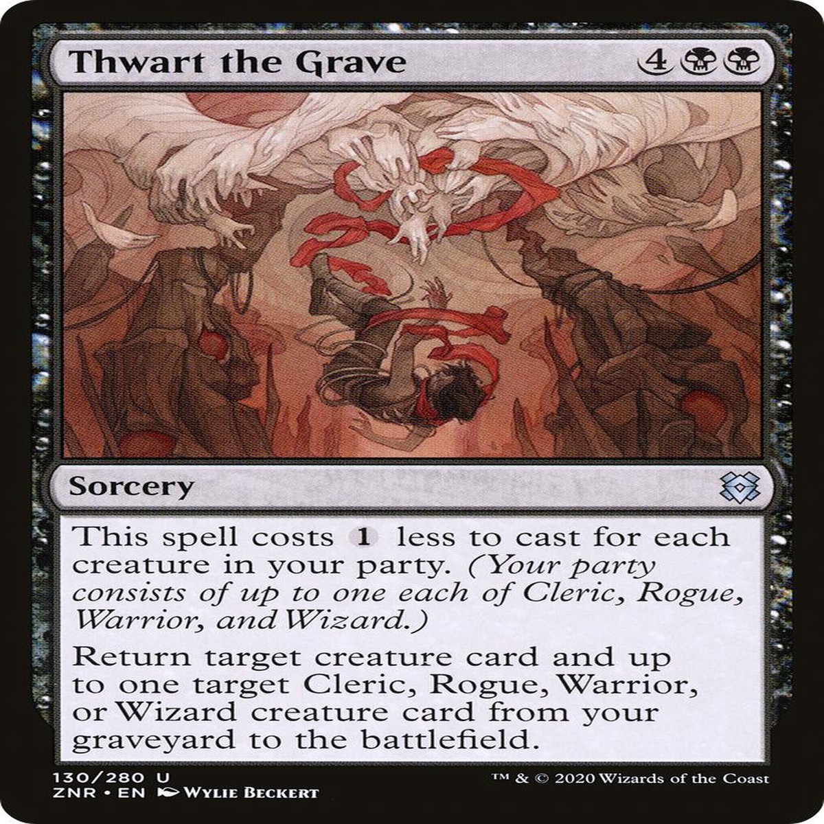 Thwart the Grave [ZNR - 130] - Moderately Played | English | Normal
