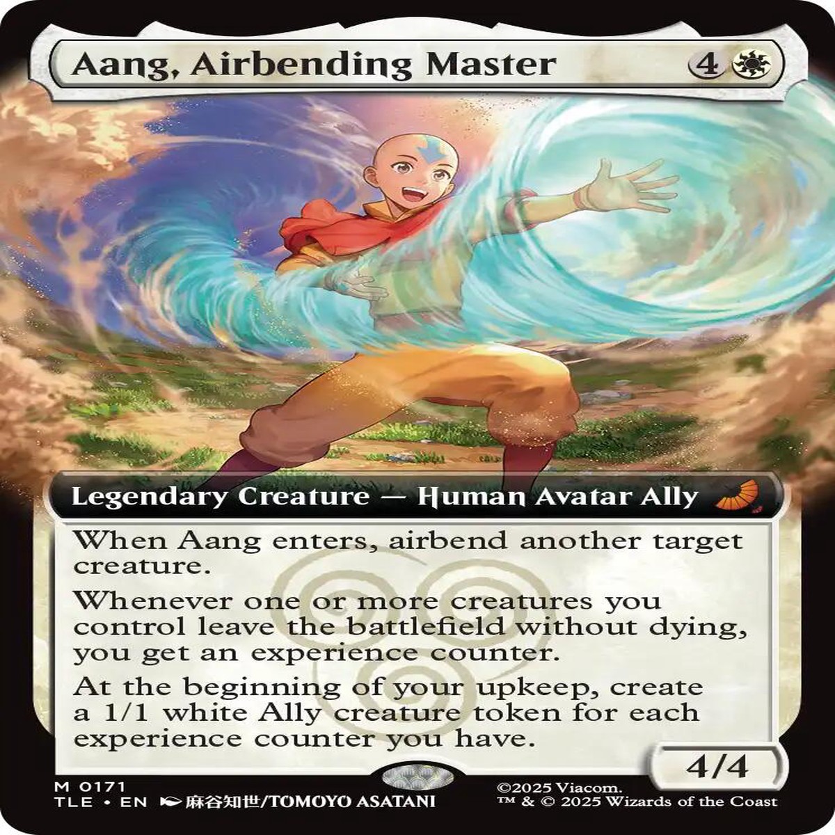 Aang, Airbending Master (Extended Art) [TLE - 171] - Lightly Played | English | Foil