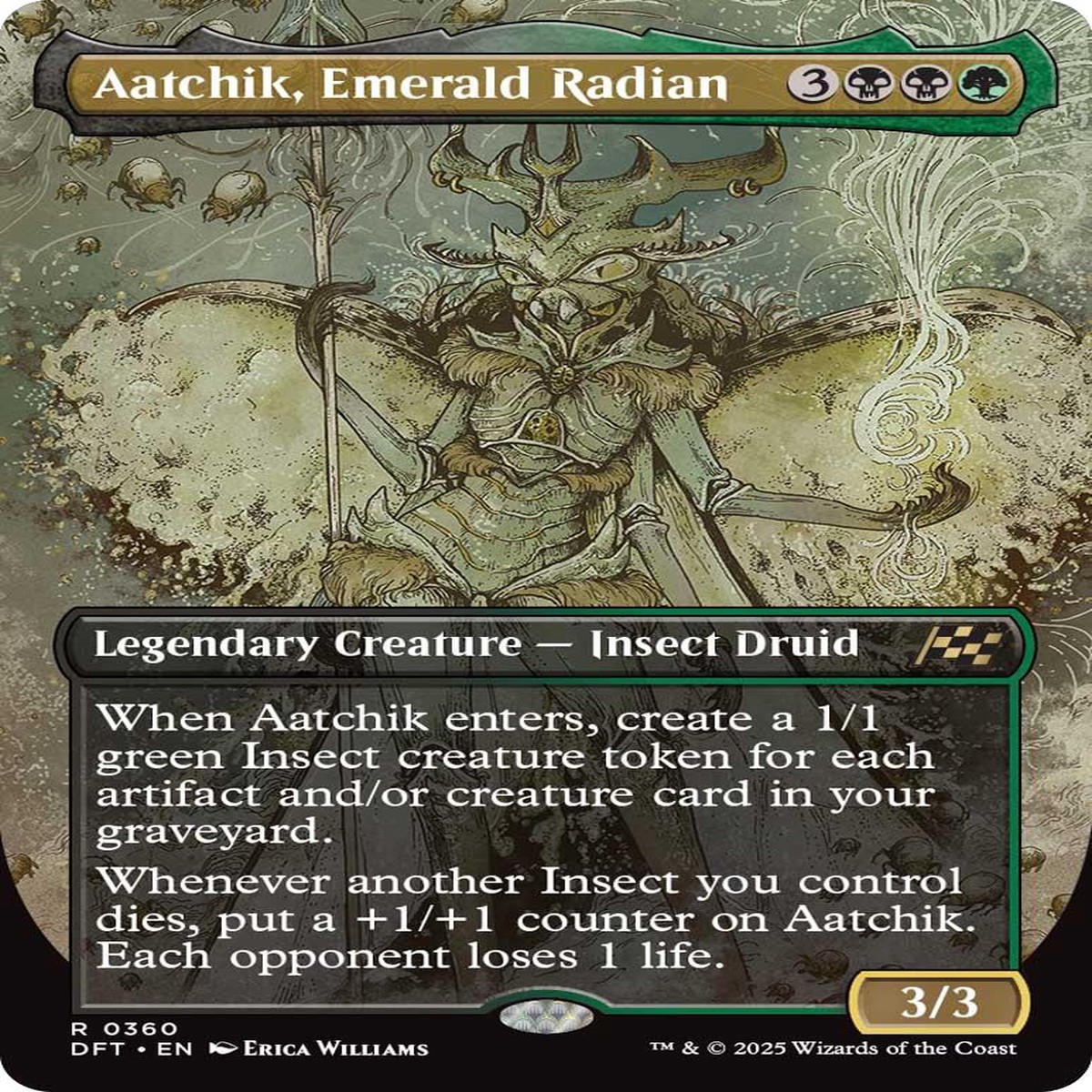 Aatchik, Emerald Radian (Borderless) [DFT - 360] - Lightly Played | English | Normal