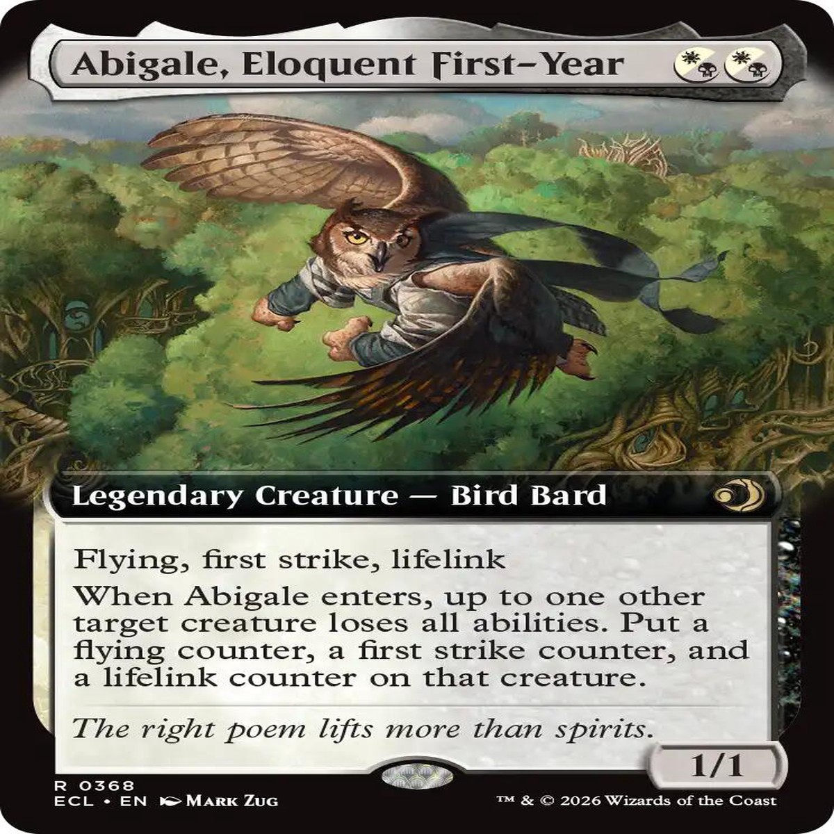 Abigale, Eloquent First-Year (Extended Art) [ECL - 368] - Near Mint | English | Foil