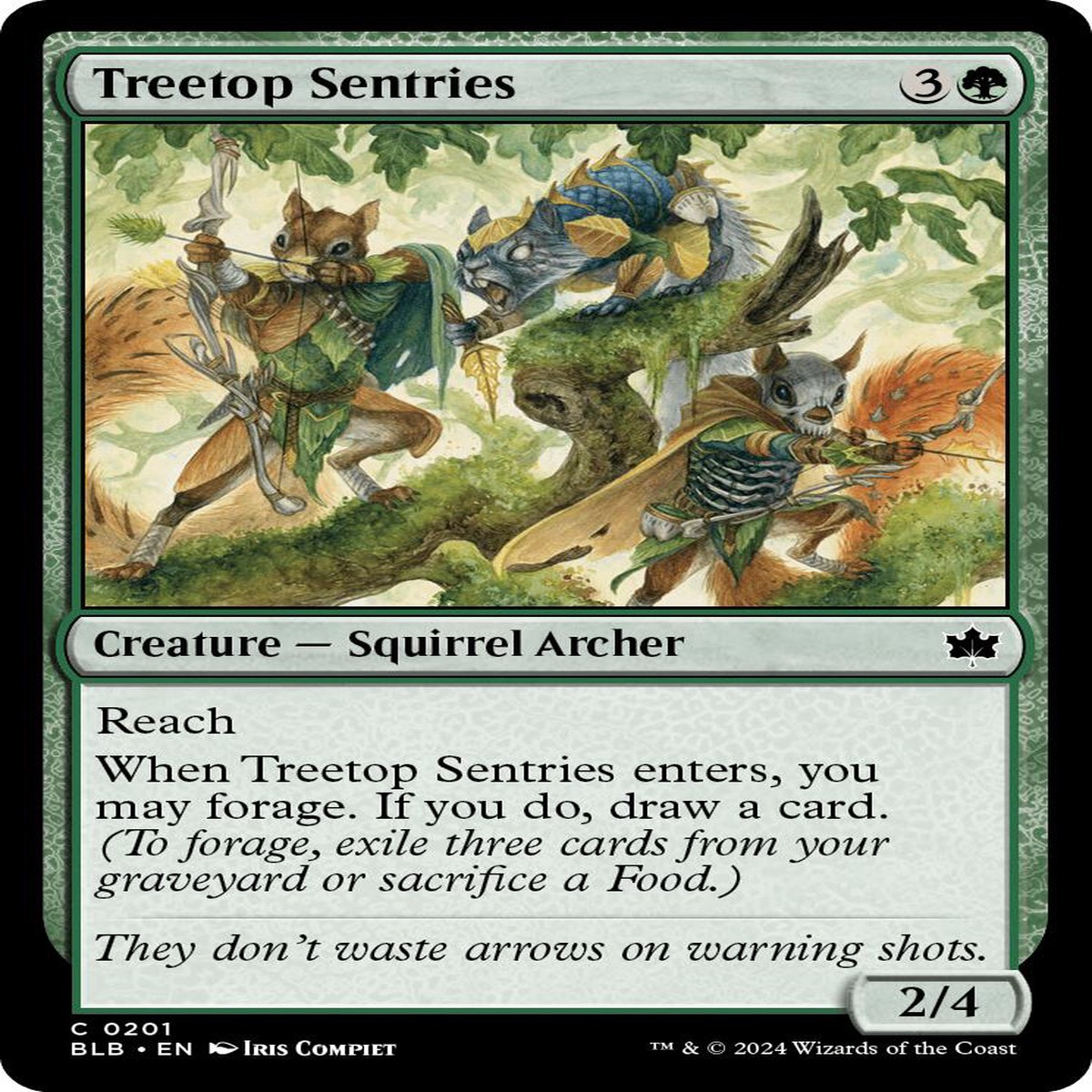 Treetop Sentries [BLB - 201] - Lightly Played | English | Foil