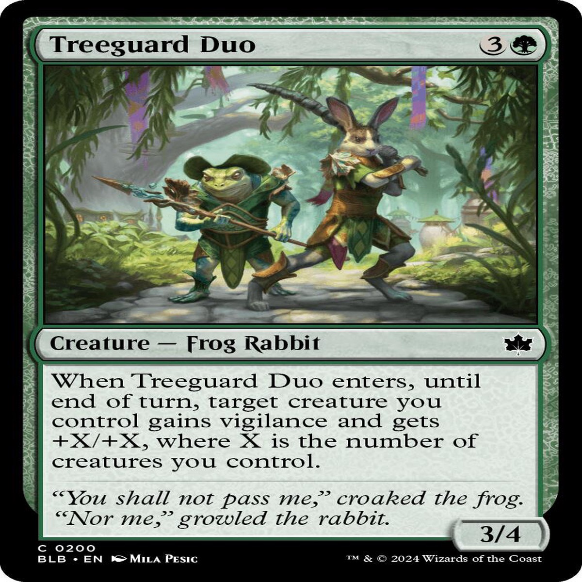 Treeguard Duo [BLB - 200] - Lightly Played | English | Foil