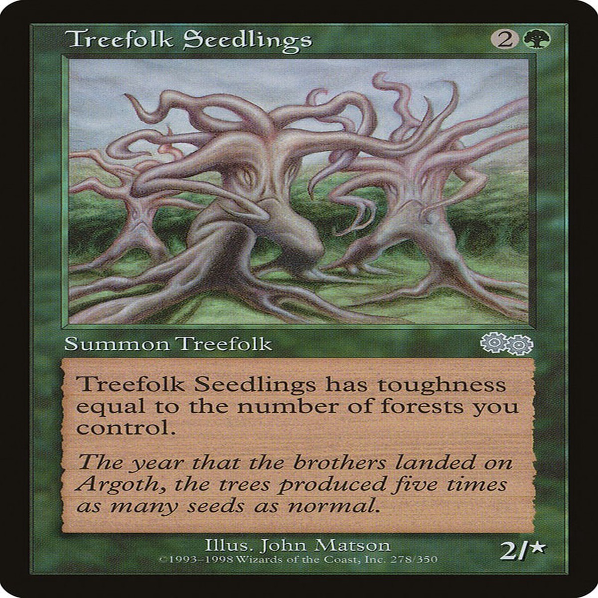 Treefolk Seedlings [USG - 278] - Moderately Played | English | Normal