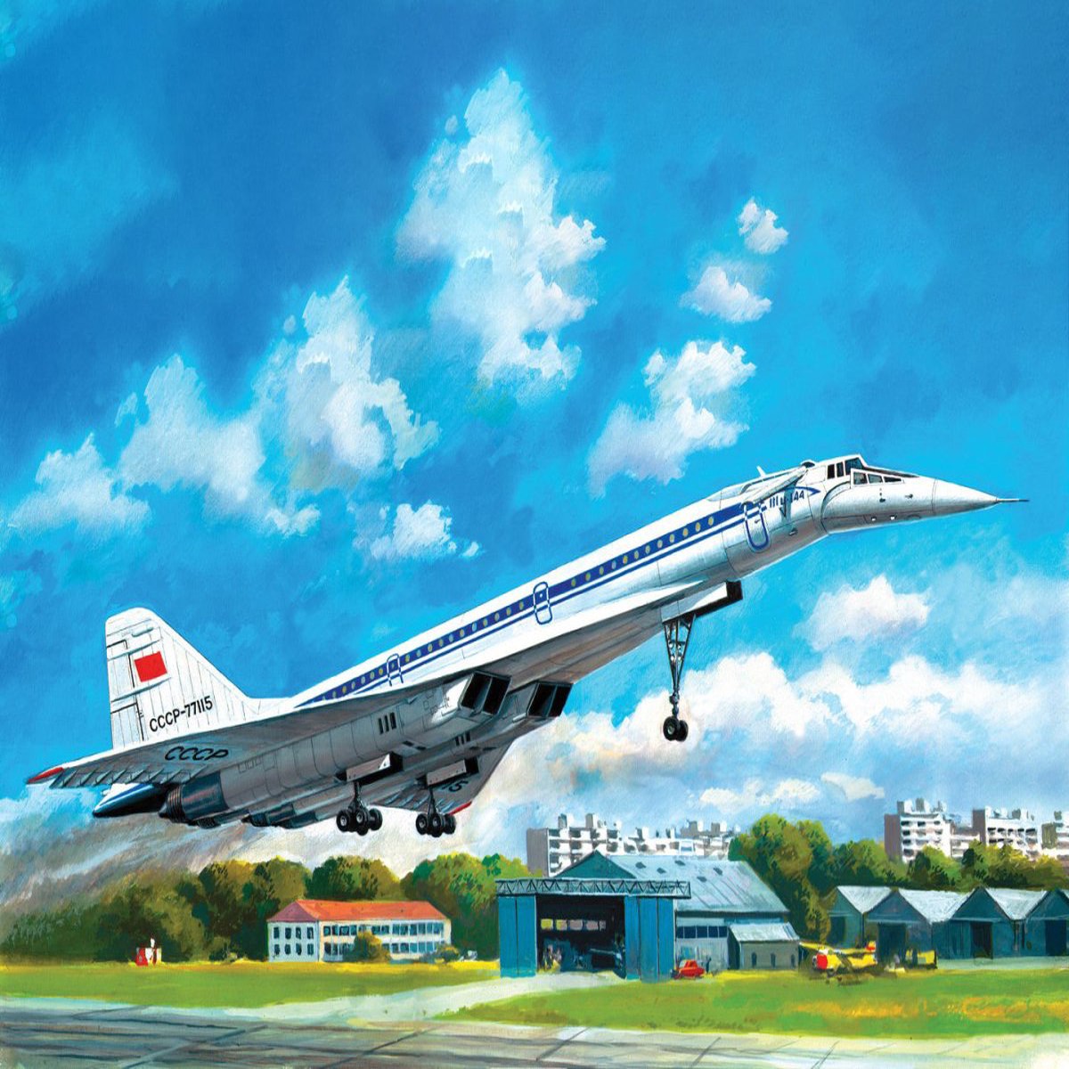 ICM 1:144 Tupolev-144D Soviet Supersonic Passenger Aircraft - ICM14402