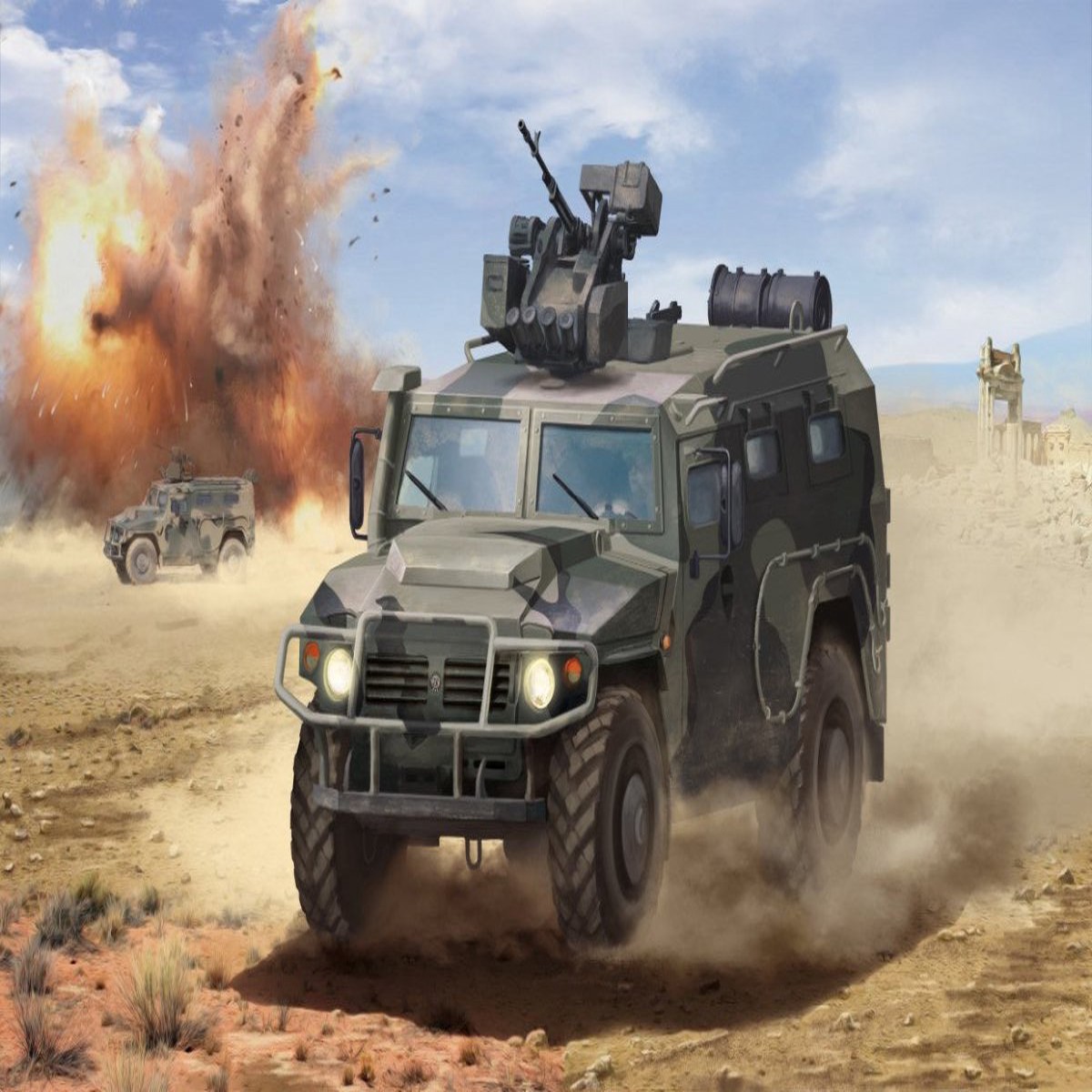 Zvezda 1:35 GAZ Tiger w/Arbalet - Z3683