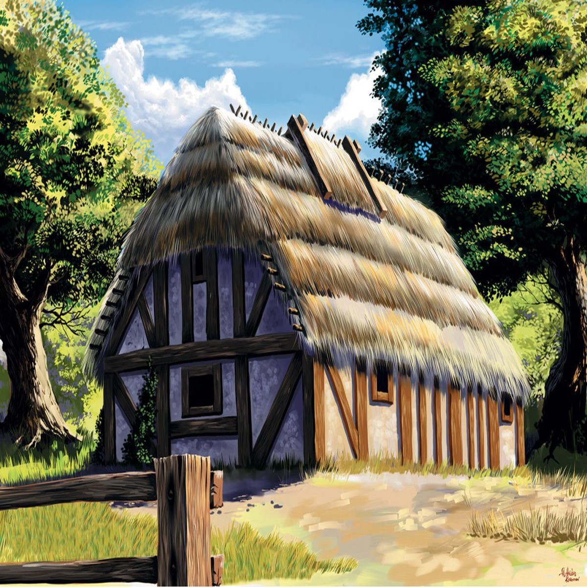 Zvezda 1:72 European thatched country house RR - Z8532