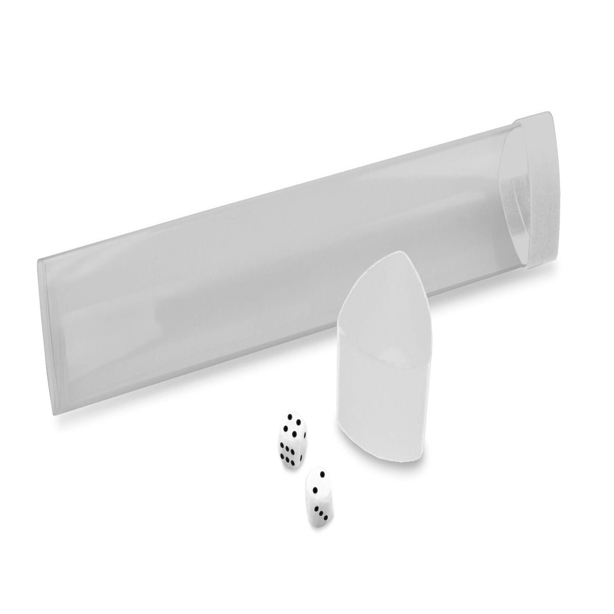 BCW Playmat Tube with Dice Cap - White - Tube White Dice Cap