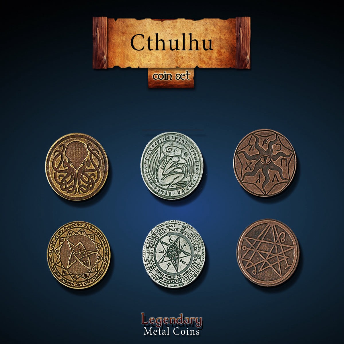 Legendary Metal Coins - Cthulhu (3 options) - Cthulhu Copper