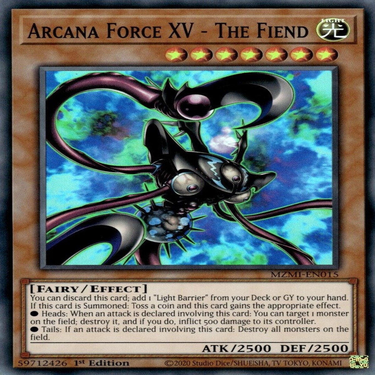 Arcana Force XV - The Fiend [MZMI-EN015] Super Rare - NM 1st Edition