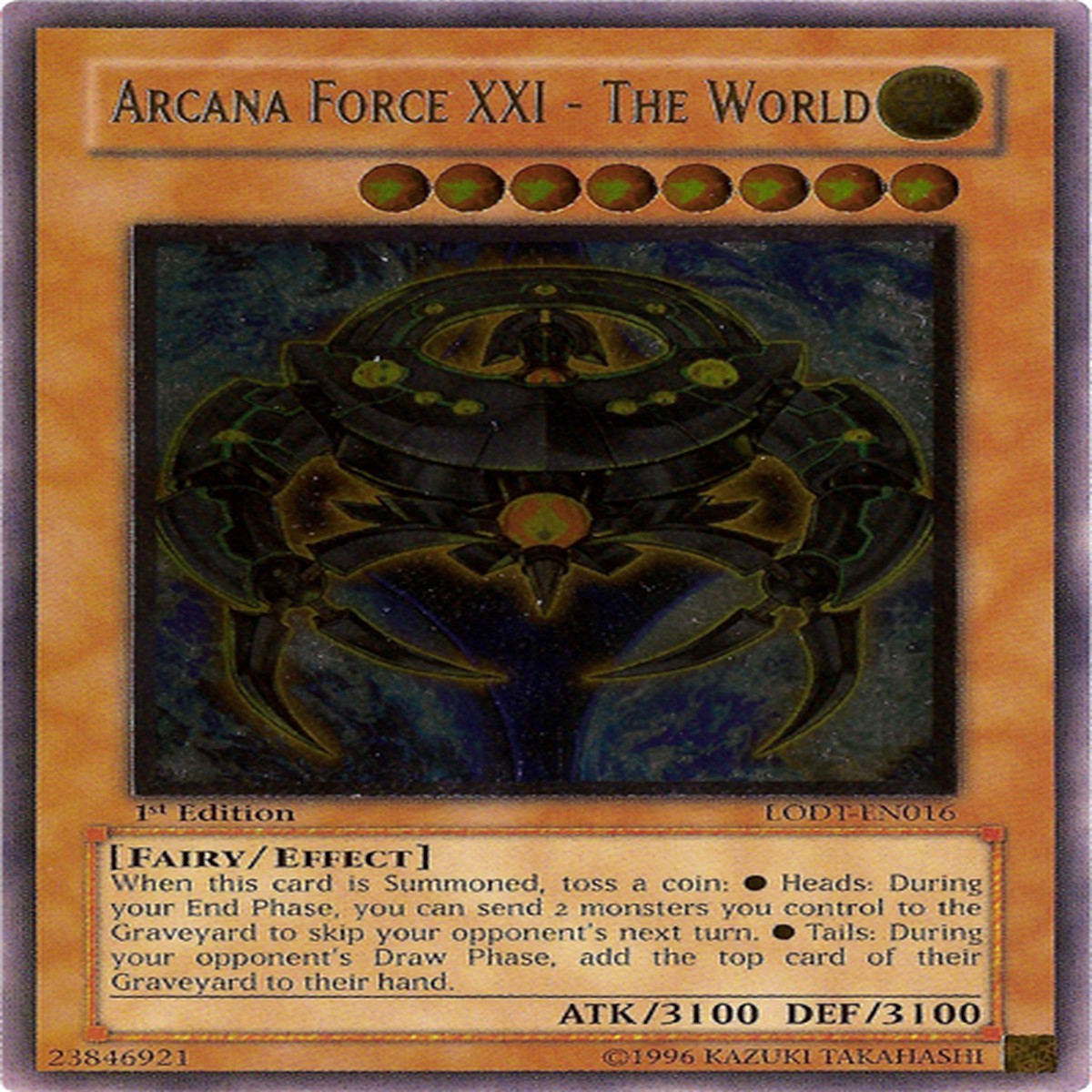 Arcana Force XXI – The World [LODT-EN016] Ultimate Rare – NM Unlimited