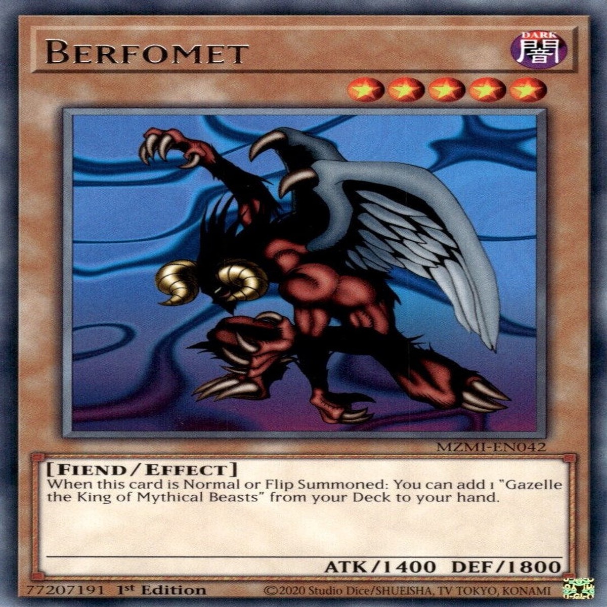 Berfomet [MZMI-EN042] Rare - NM 1st Edition