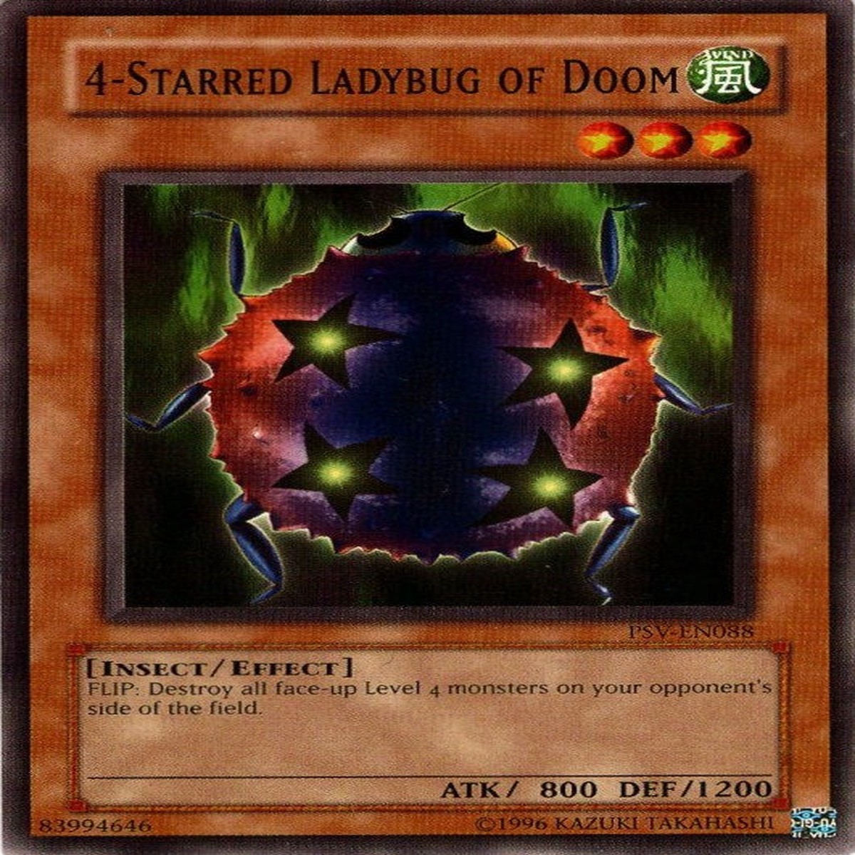 4-Starred Ladybug of Doom [PSV-EN088] Common - NM Unlimited