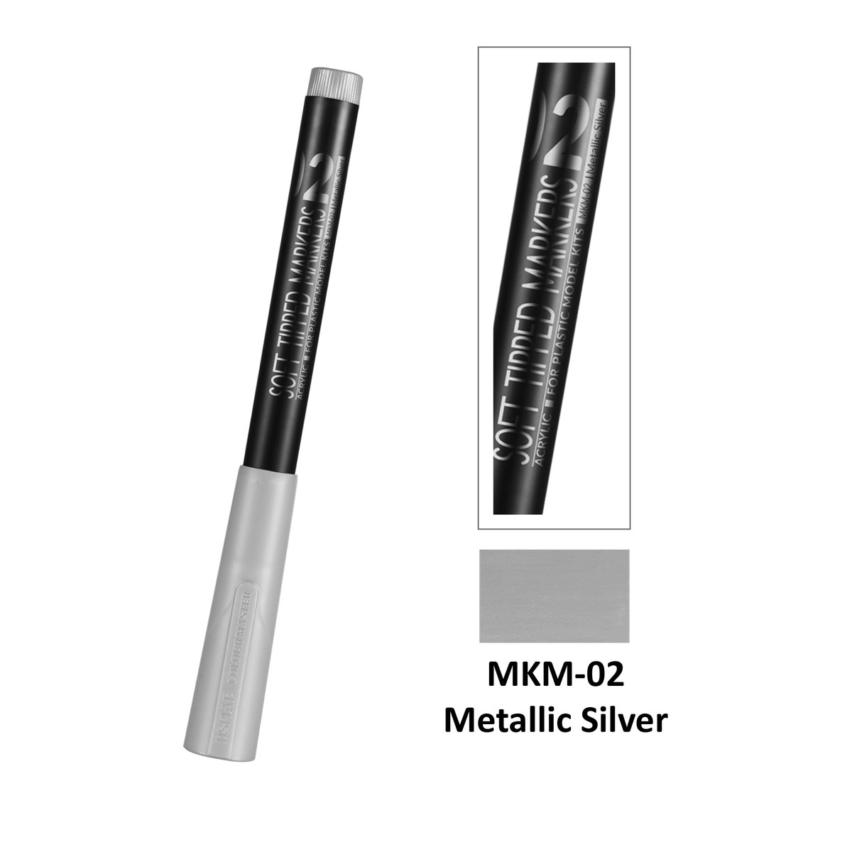 DSPIAE - Soft Tipped Markers - MKM-02 Metallic Silver